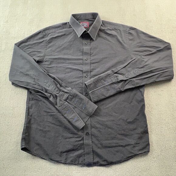 UNTUCKit Shirt Adult Large Black Button Up Long Sleeve Dress Formal Casual Men's - Picture 2 of 14